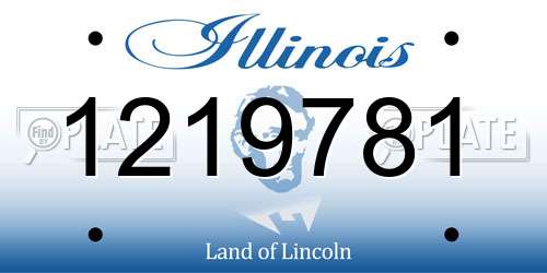 1219781 Illinois License Plate