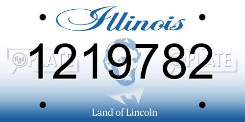 1219782 Illinois License Plate