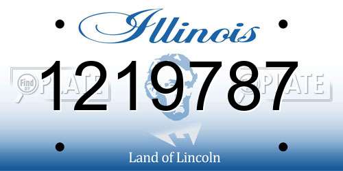 1219787 Illinois License Plate