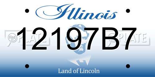 12197B7 Illinois License Plate