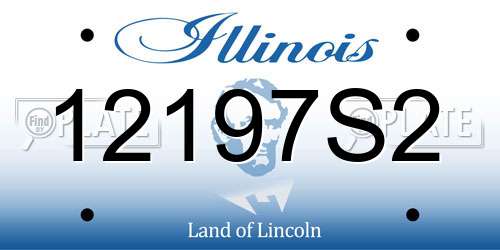 12197S2 Illinois License Plate
