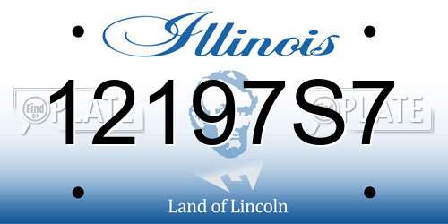 12197S7 Illinois License Plate