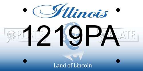 1219PA Illinois License Plate