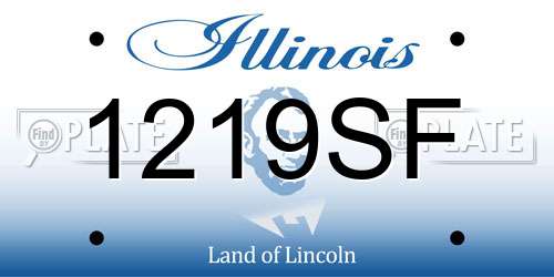 1219SF Illinois License Plate