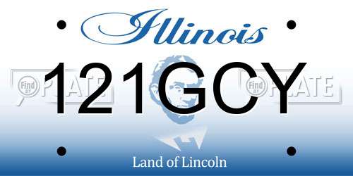 121GCY Illinois License Plate