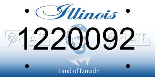 1220092 Illinois License Plate