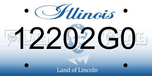 12202G0 Illinois License Plate