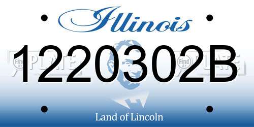 1220302B Illinois License Plate