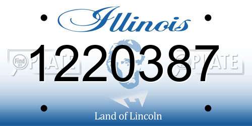 1220387 Illinois License Plate
