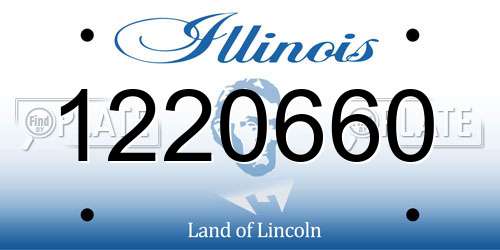 1220660 Illinois License Plate