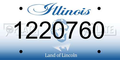 1220760 Illinois License Plate