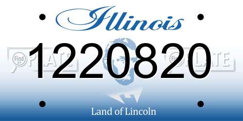 1220820 Illinois License Plate