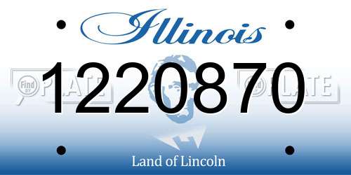 1220870 Illinois License Plate