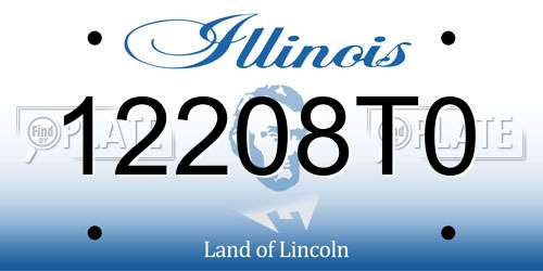 12208T0 Illinois License Plate