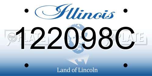 122098C Illinois License Plate