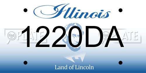 1220DA Illinois License Plate