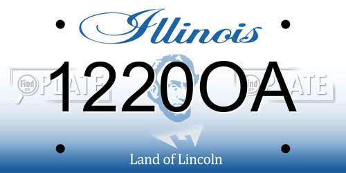 1220OA Illinois License Plate