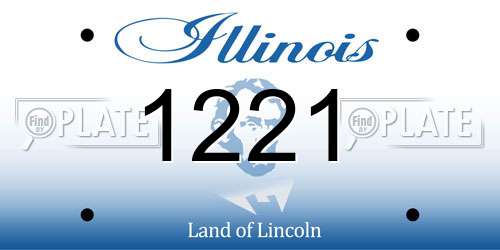 1221 Illinois License Plate