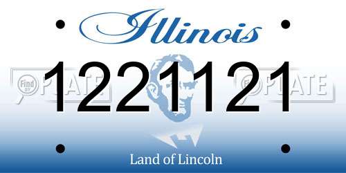 1221121 Illinois License Plate