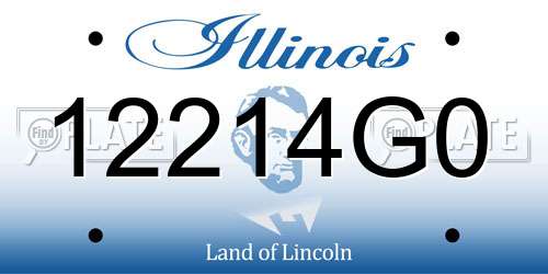 12214G0 Illinois License Plate
