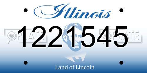 1221545 Illinois License Plate