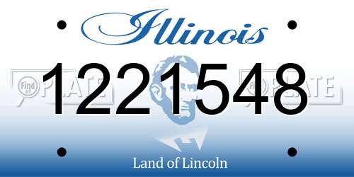 1221548 Illinois License Plate