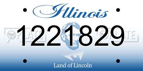 1221829 Illinois License Plate