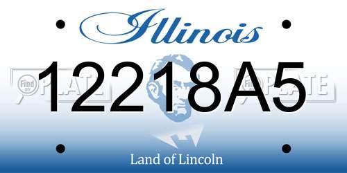 12218A5 Illinois License Plate