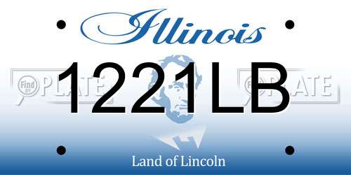 1221LB Illinois License Plate
