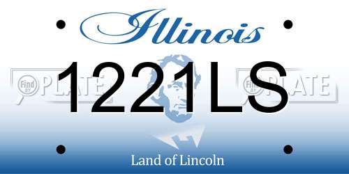 1221LS Illinois License Plate