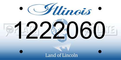 1222060 Illinois License Plate
