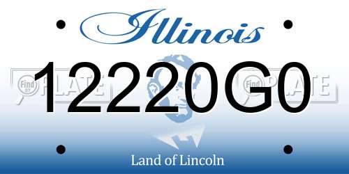 12220G0 Illinois License Plate