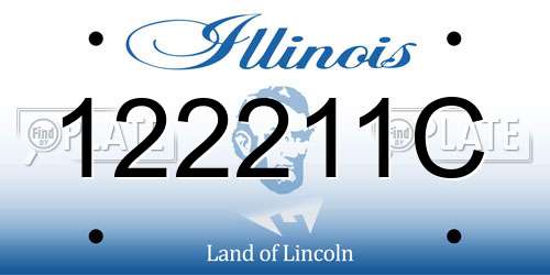 122211C Illinois License Plate