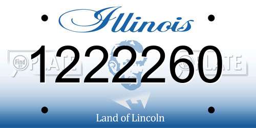 1222260 Illinois License Plate
