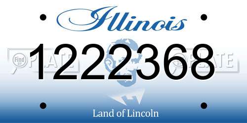 1222368 Illinois License Plate