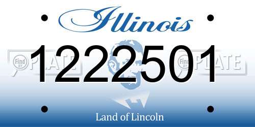 1222501 Illinois License Plate