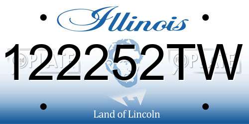 122252TW Illinois License Plate