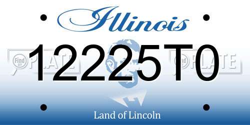 12225T0 Illinois License Plate