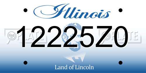 12225Z0 Illinois License Plate