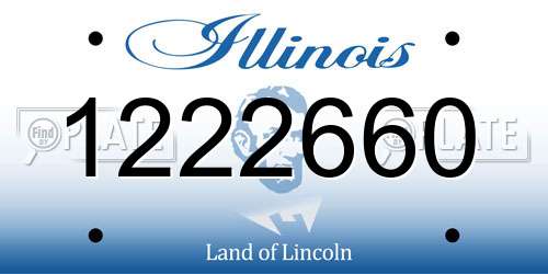 1222660 Illinois License Plate