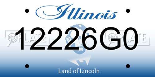 12226G0 Illinois License Plate
