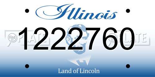 1222760 Illinois License Plate