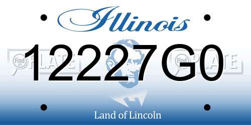 12227G0 Illinois License Plate