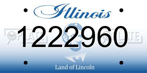 1222960 Illinois License Plate