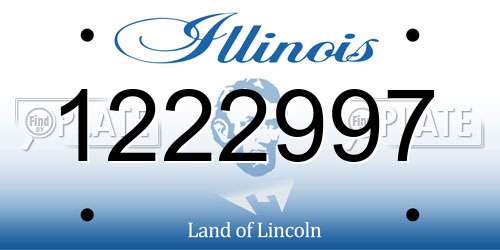 1222997 Illinois License Plate