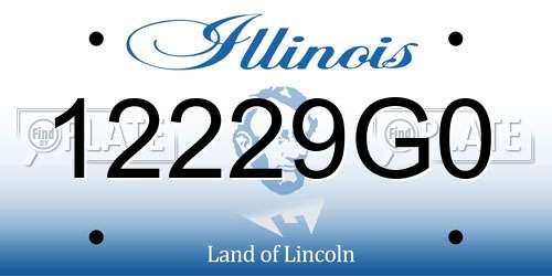 12229G0 Illinois License Plate