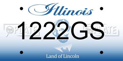 1222GS Illinois License Plate
