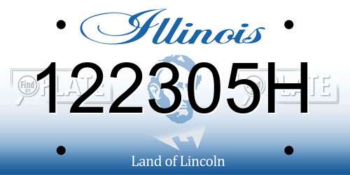 122305H Illinois License Plate