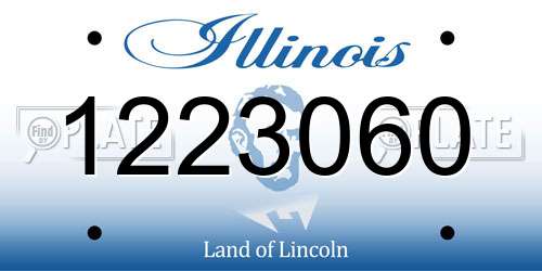 1223060 Illinois License Plate