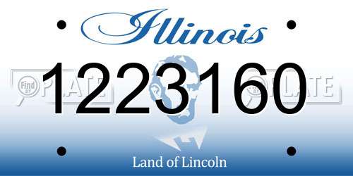 1223160 Illinois License Plate